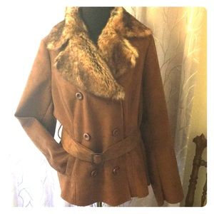 🍁Gorgeous Faux Fur Double-breasted Jacket🍁